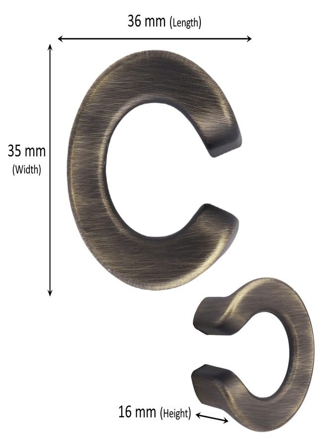 Atom 1.3 Inches Zinc Cabinet Puller Knobs | Brass Antique Finish | Office Wardrobe Door Handle, Kitchen Drawer Cupboard Furniture Pulls Knob Hardware (ZK-629), Pack of 10 - Image 3